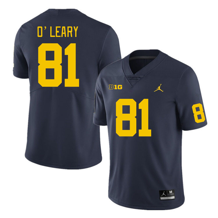 Michigan Wolverines #81 Peyton O'Leary College Football Jerseys Stitched Sale-Navy